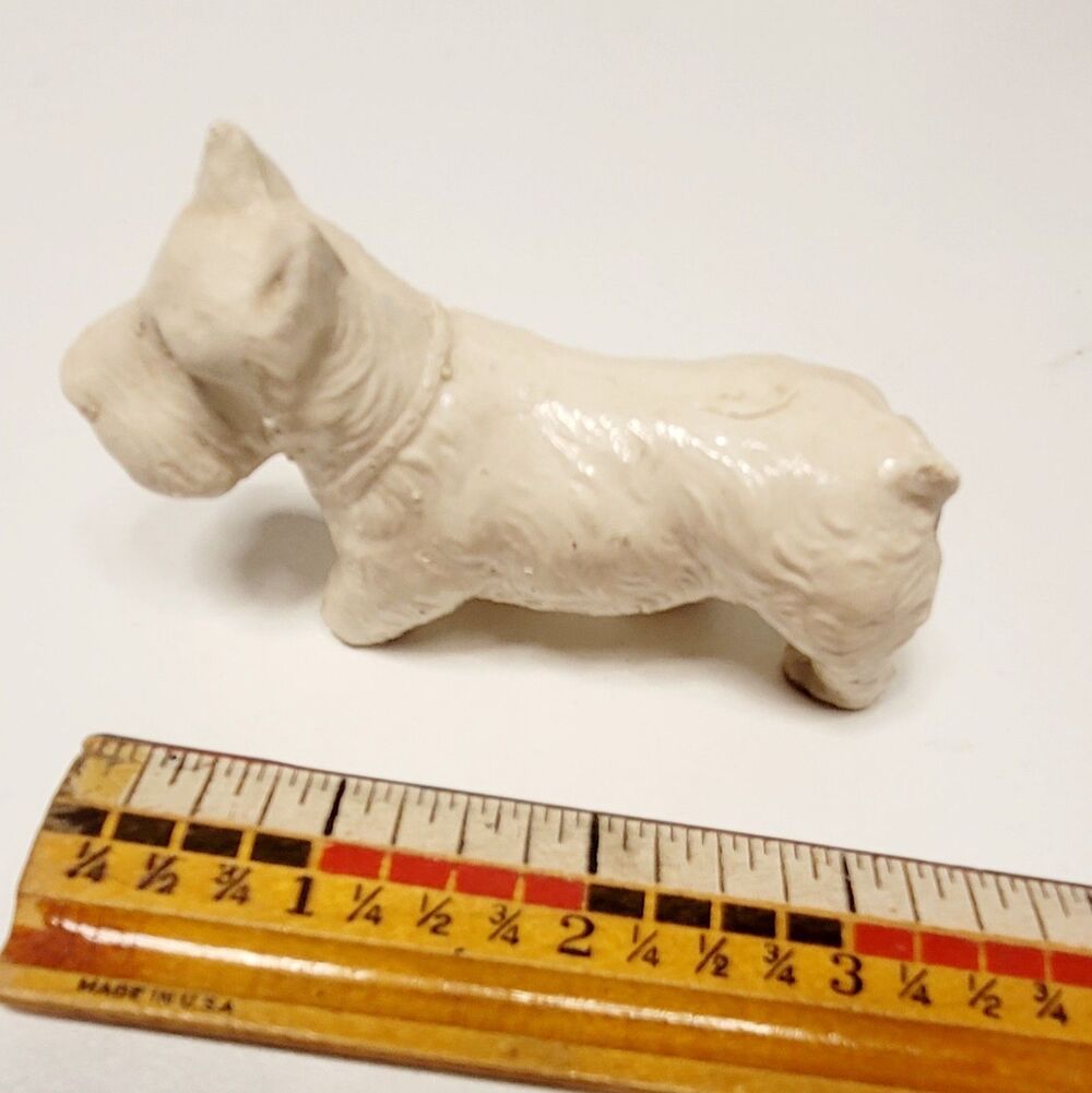VINTAGE Scottie Dog LOT 10 Piece - Scottish Terrier - Celluloid Wood Syroco - Picture 11 of 15